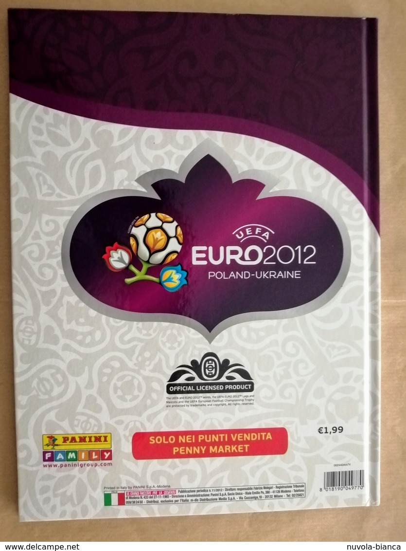 Euro 2012 Album Vuoto, Cartonato  Edizione Speciale Tournament Edition  Famyli Panini, Poland Ukraine Uefa - Edizione Italiana