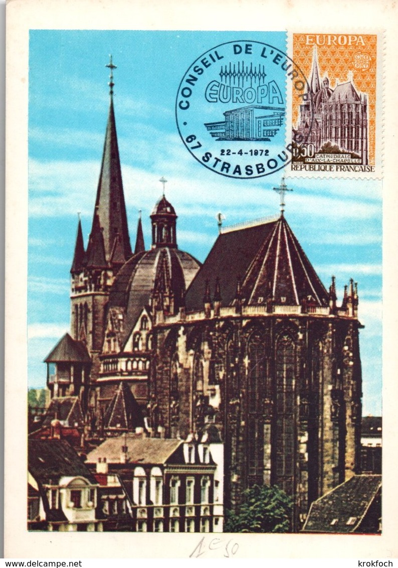 Europa 1972 - Cathédrale Aix-la-Chapelle Aachen - Conseil De L'Europe Strasbourg - 1970-1979