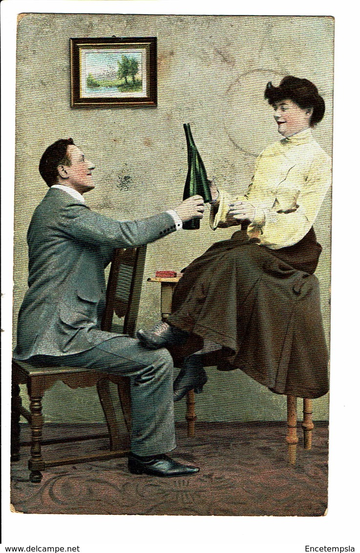 CPA - Carte Postale-Belgique Un Couple Trinquant 1907 VM4521 - Couples