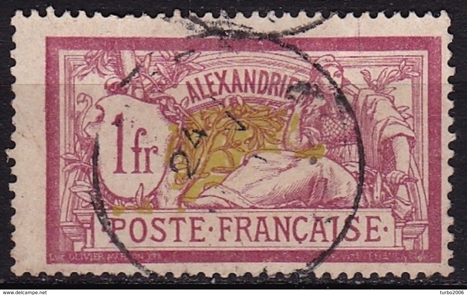 Alexandrie 1902-03 TP De France De 1900 Avec Alexandrie 1 Fr Y & T 31 - Gebruikt