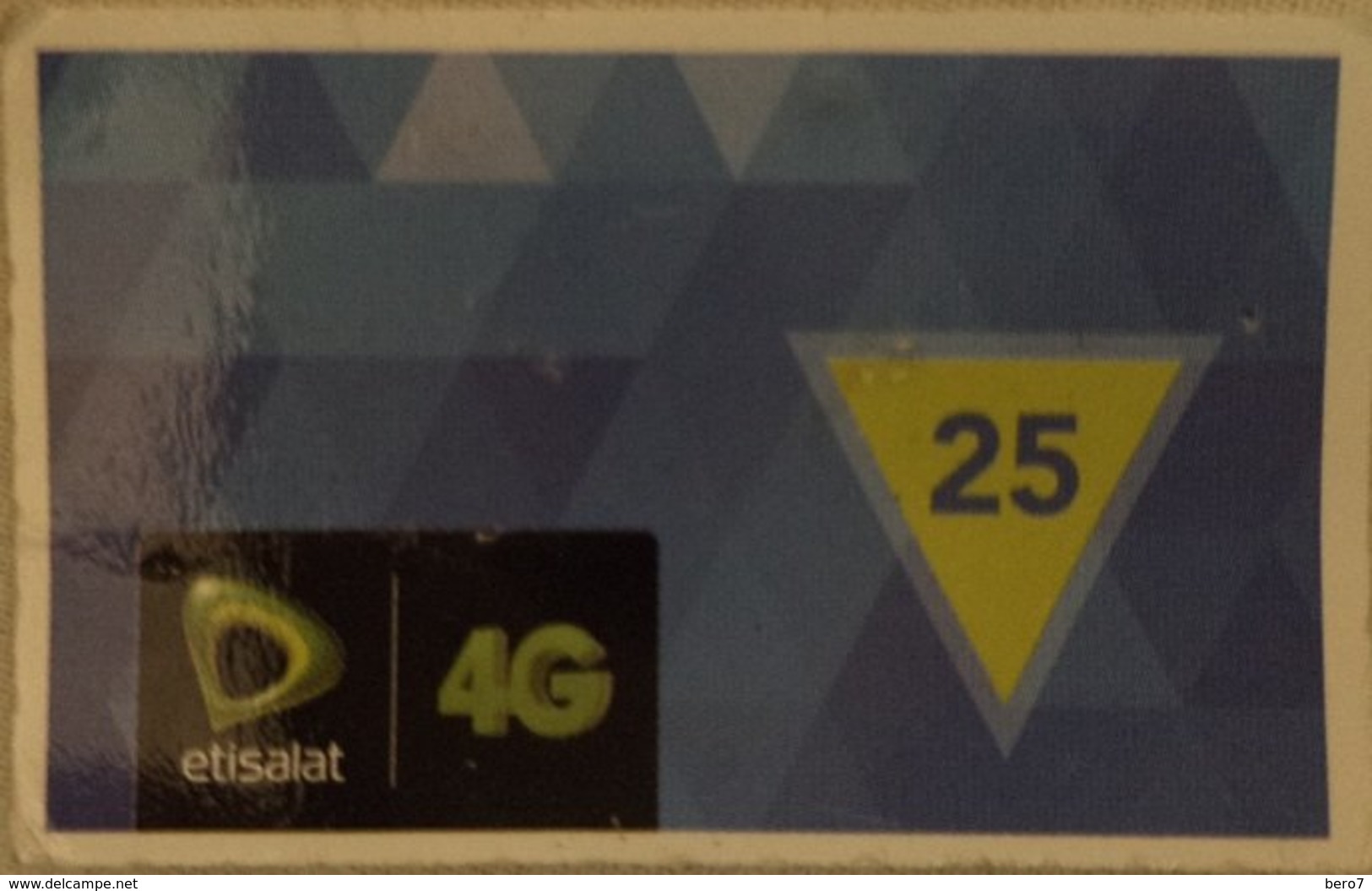 Egypt - Etisalat Small Size Phone Card "USED" 25 LE   (Egypte) (Egitto) (Ägypten) (Egipto) (Egypten) Africa - Egypte