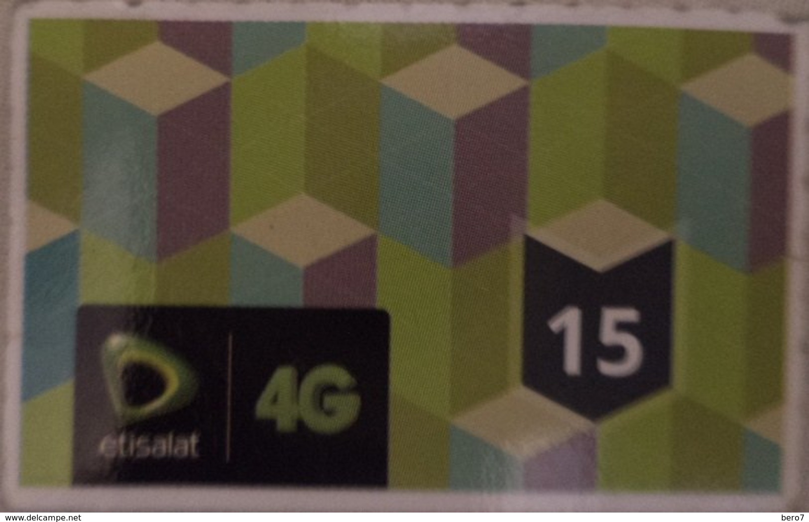 Egypt - Etisalat Small Size Phone Card "USED" 15 LE   (Egypte) (Egitto) (Ägypten) (Egipto) (Egypten) Africa - Egypte