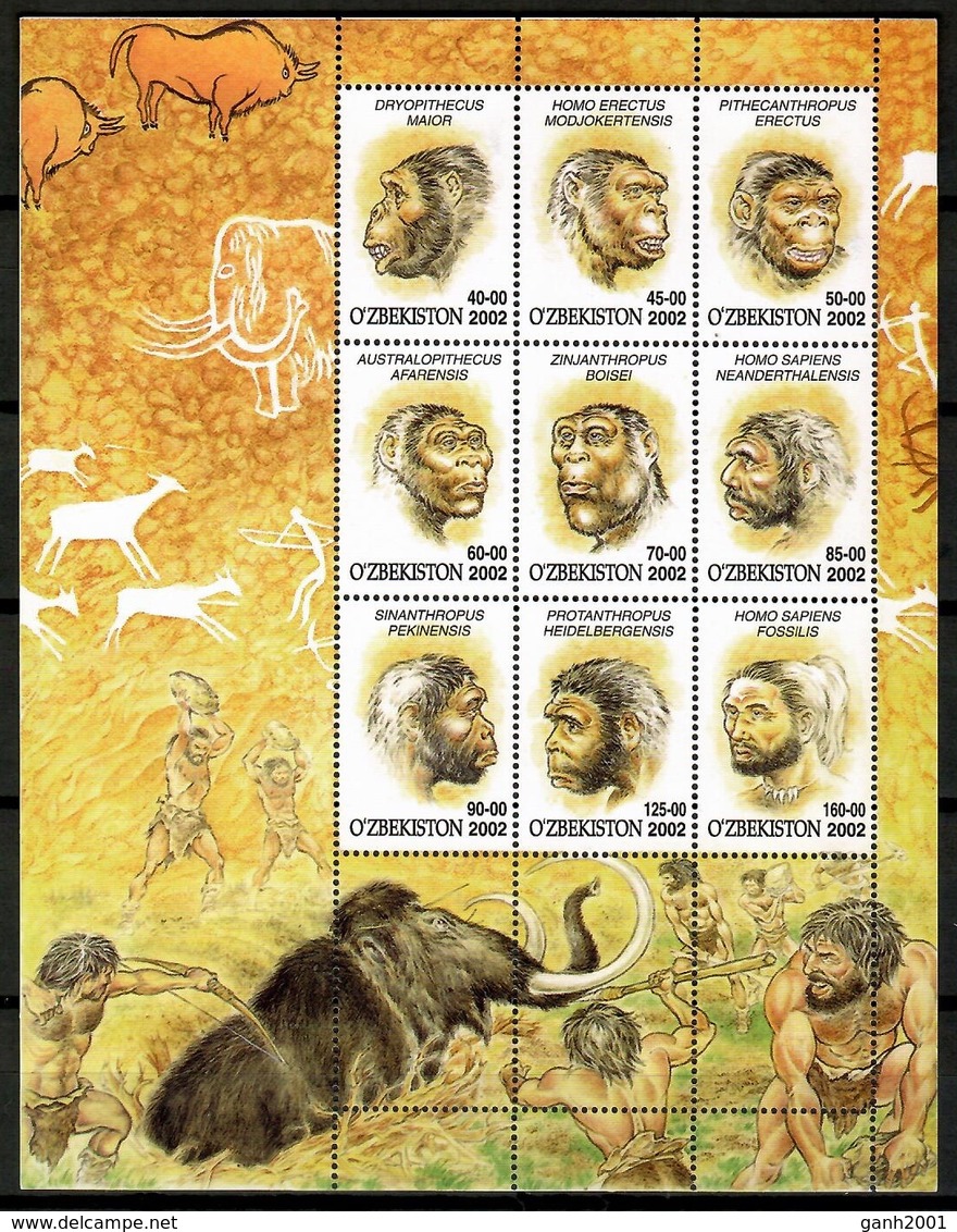 Uzbekistan 2002 / Prehistoric Man Prehistory MNH Hombre Prehistorico / Cu12125  41-33 - Prehistoria