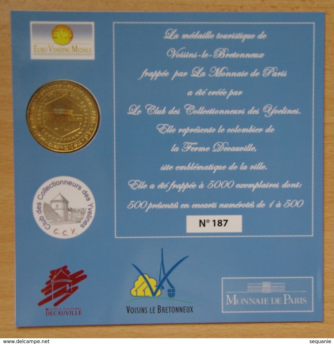 Médaille Touristique Voisins Le Bretonneux 2010 Ferme Decauville - 2010