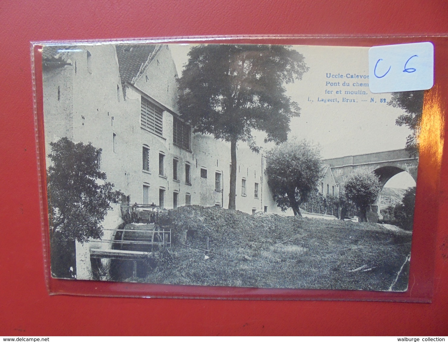 Uccle :Pont Du Chemin De Fer Et Moulin (U6) 1 Coin Léger Pli - Ukkel - Uccle