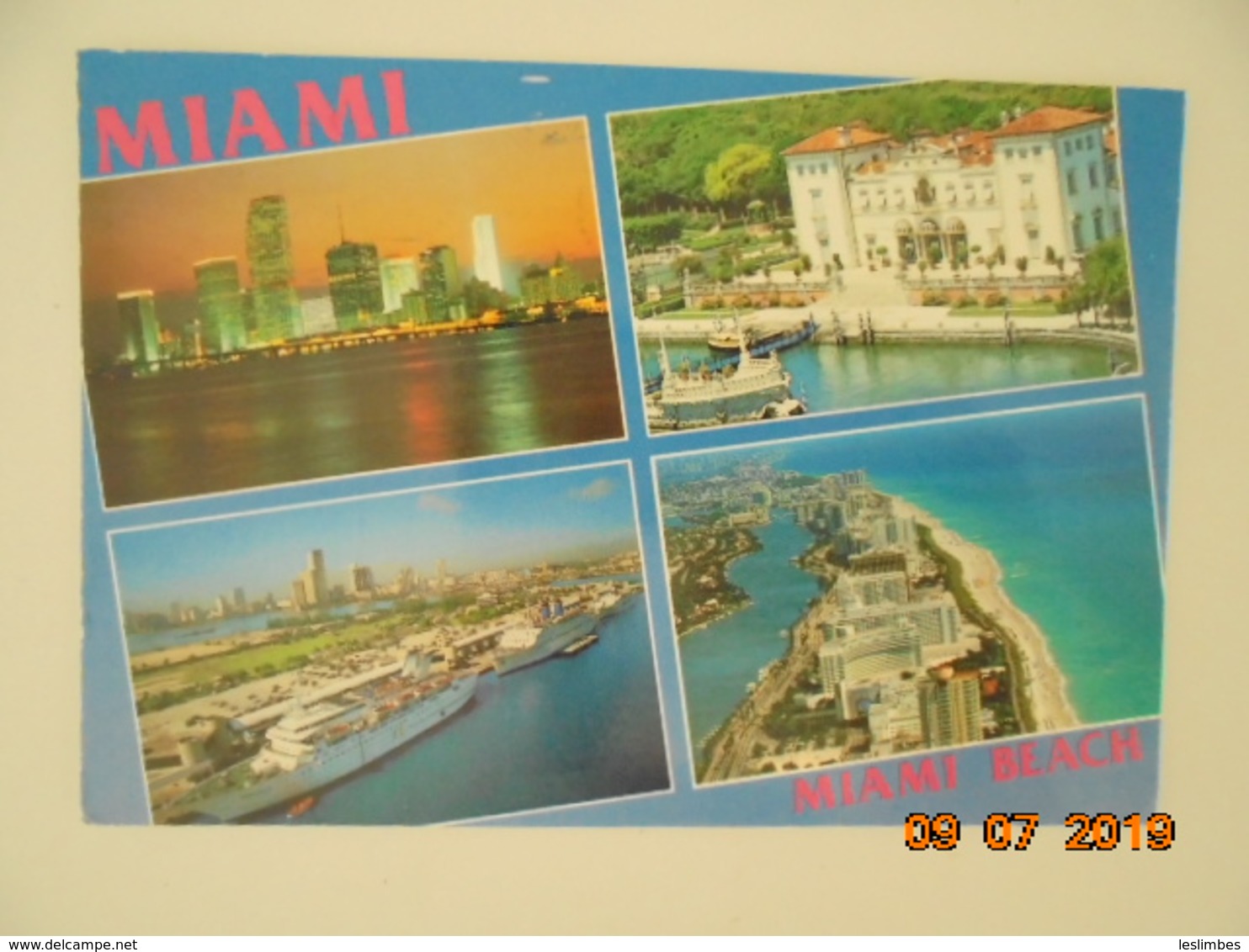 Miami Beach, Villa Vizcaya, Cruise Port. Kina Postmarked 2005. - Miami Beach