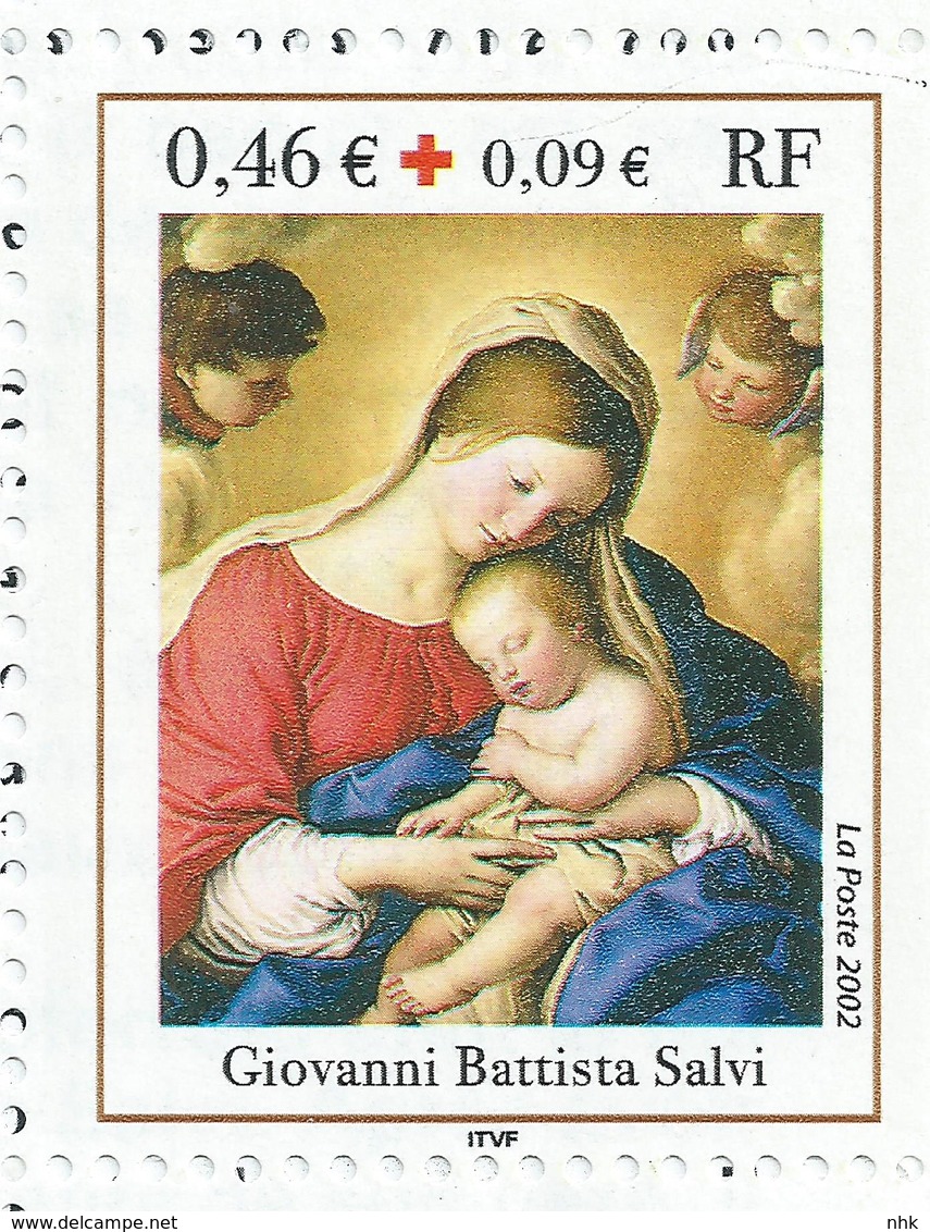 [17] Variété : Carnet N° 2051 Croix-rouge 2002 N°3531a Tableau Dédoublé  + Normal ** - Markenheftchen