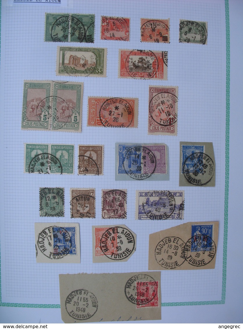 Tunisie Lot De Timbres, Oblitération  choisies De Habjeb El Aioun dont Colis Postaux  Voir Scan - Oblitérés