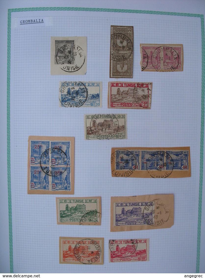 Tunisie Lot De Timbres, Oblitération  choisies De Grombalia Dont Bloc De 4    Voir Scan - Oblitérés