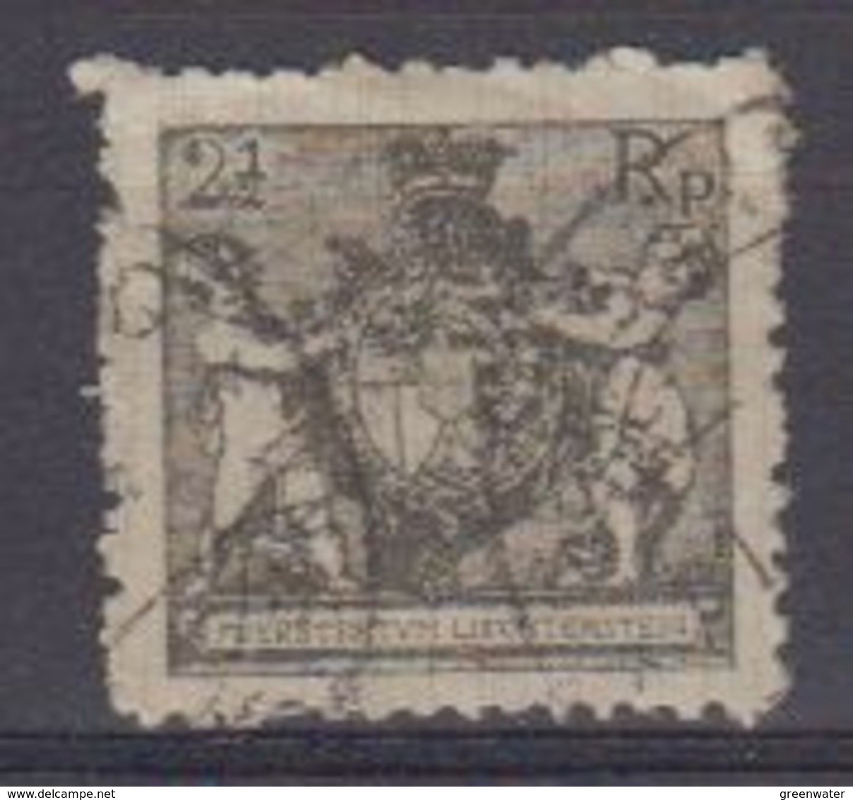 Liechtenstein 1921 Landeswappen 2.5Rp Perf. 12.50 Used (43472A) - Gebruikt