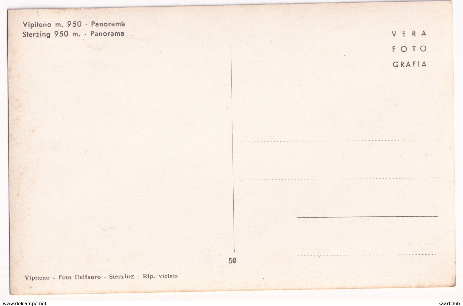 Vipiteno  M. 950 - Panorama - Sterzing 950 M. - Vipiteno