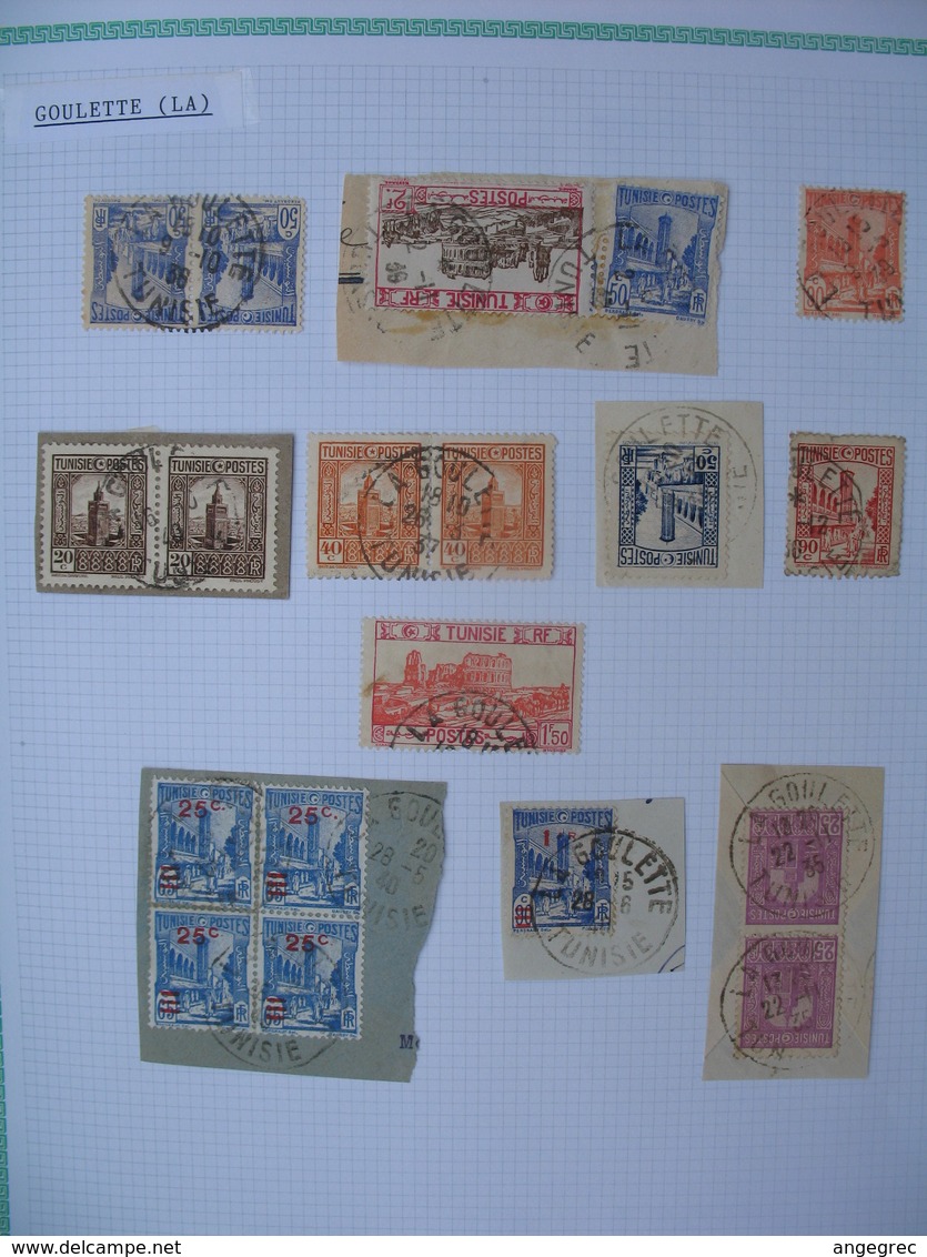 Tunisie Lot De Timbres, Oblitération  choisies De La Goulette  Dont Bloc De 2 Et De 4   Voir Scan - Used Stamps