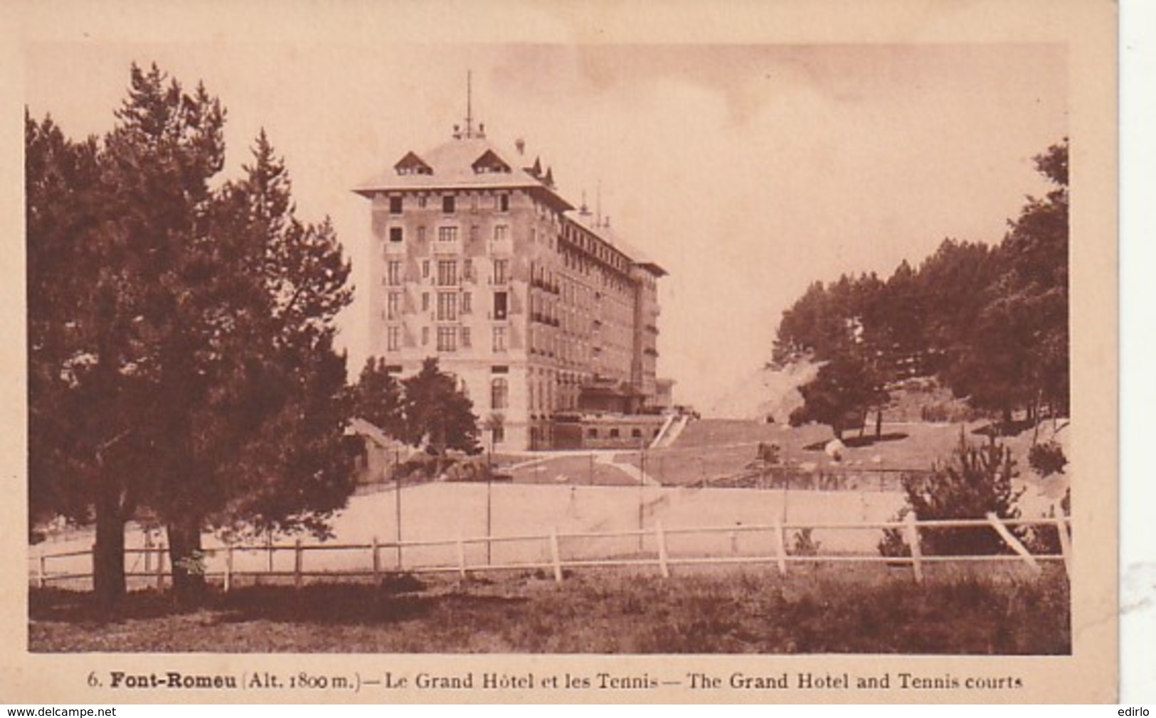 ** 66  ***  FONT ROMEU  Le Grand Hotel Tennis - Neuve TB - Autres & Non Classés