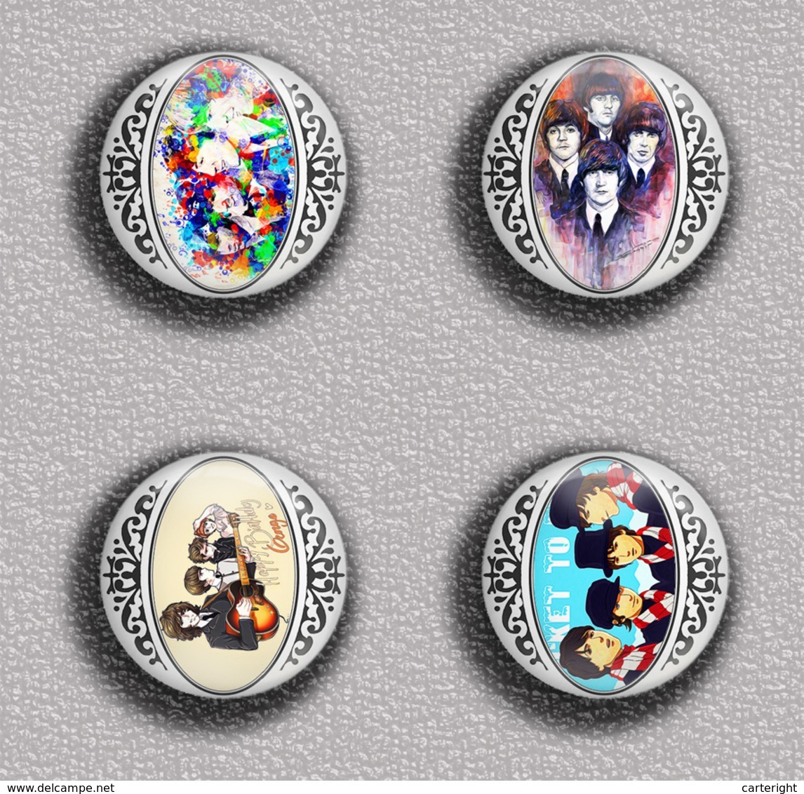 The Beatles Band Music Fan ART BADGE BUTTON PIN SET 6  (1inch/25mm Diameter) 35 DIFF - Música