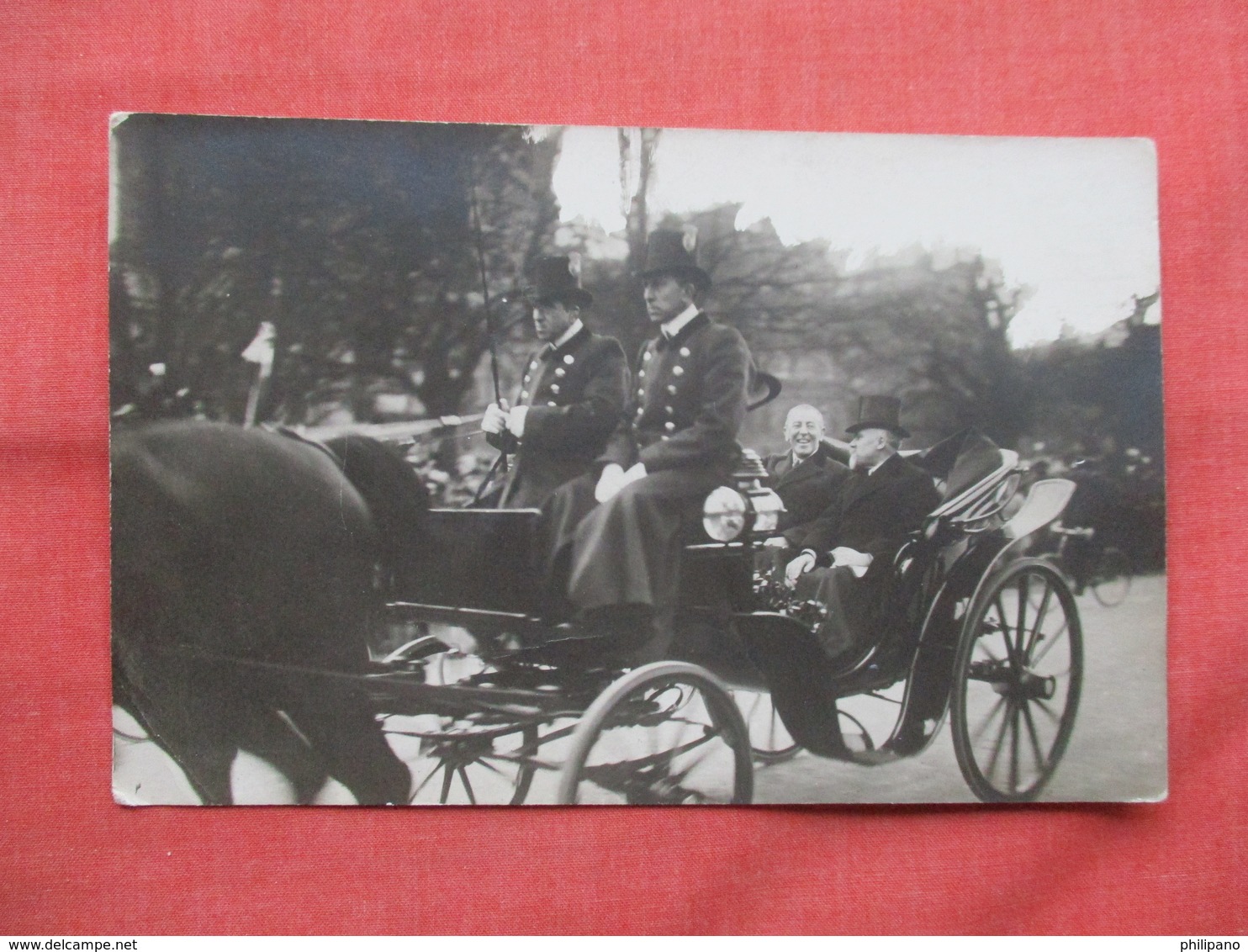 Wilson With French President Raymond Poincaré   RPPC  Ref  3481 - Historical Famous People