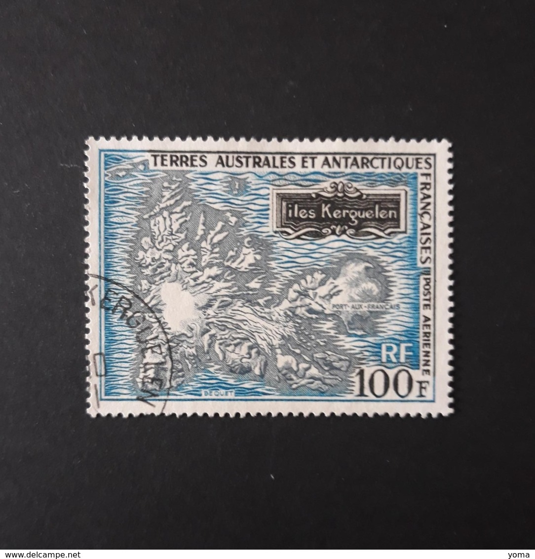 N° 20       Carte Des îles Kerguelen  -  Oblitéré - Airmail