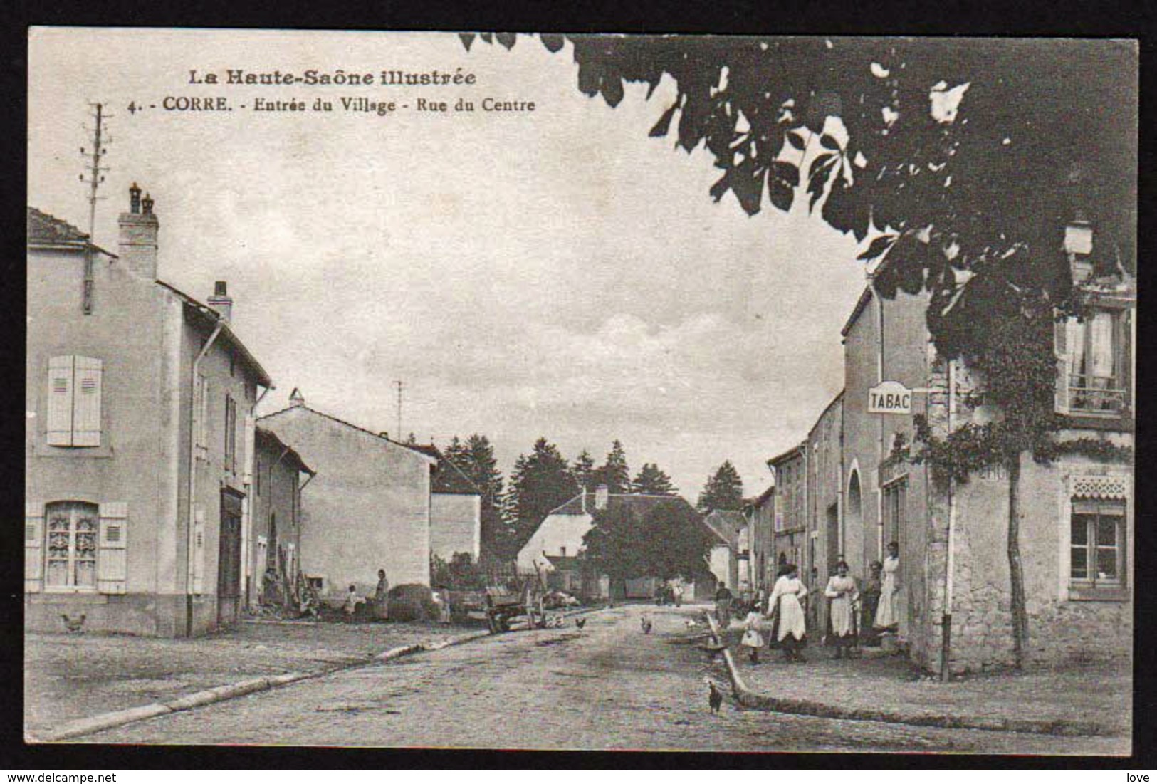 CORRE: Vue Animée à L'entrée Du Village, Carte Voyagée En FM (voir Au Verso) Le 19/11/1917 - Altri & Non Classificati