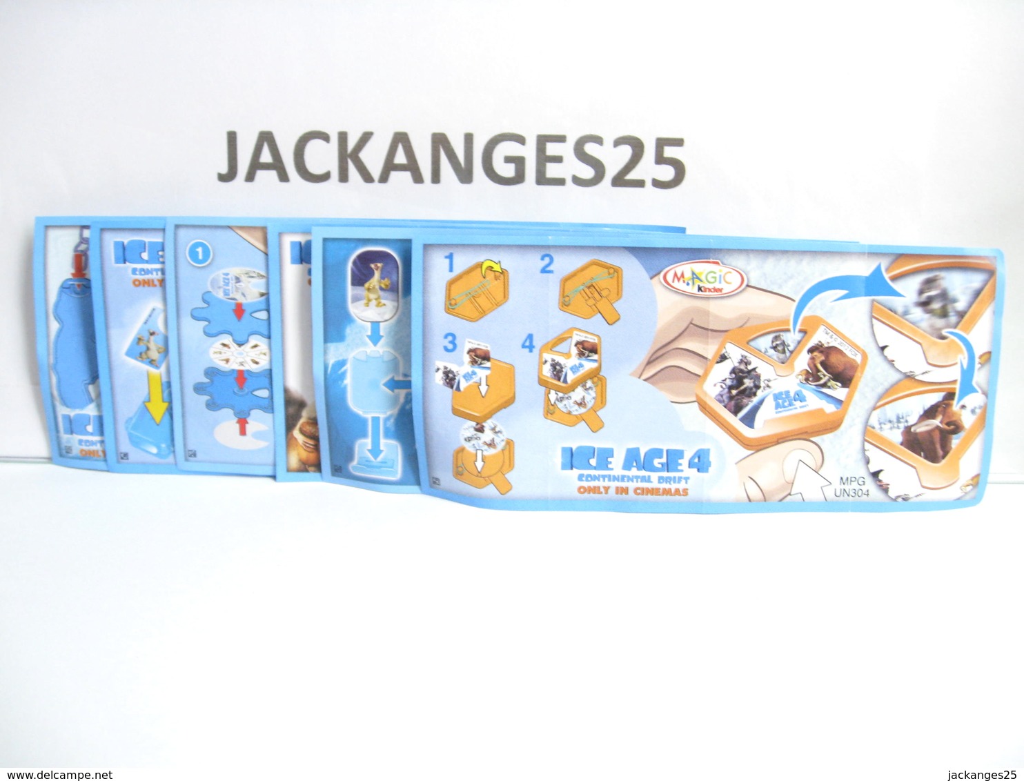 KINDER ICE AGE GLACE 4  SERIE COMPLETE (7)  2012   +  BPZ (7) - Mountables