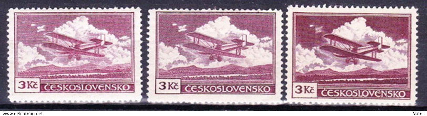 ** Tchécoslovaquie 1930 Mi 306 (Yv PA 13), (MNH) Type I-III - Neufs