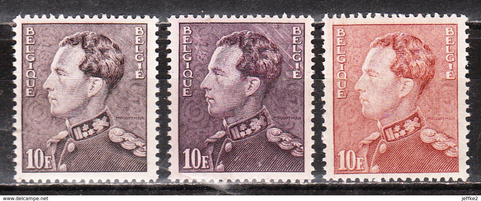 434/34A/34B**  Poortman - Les 3 Nuances - MNH** - COB 261.25 - LOOK!!!! - 1936-51 Poortman