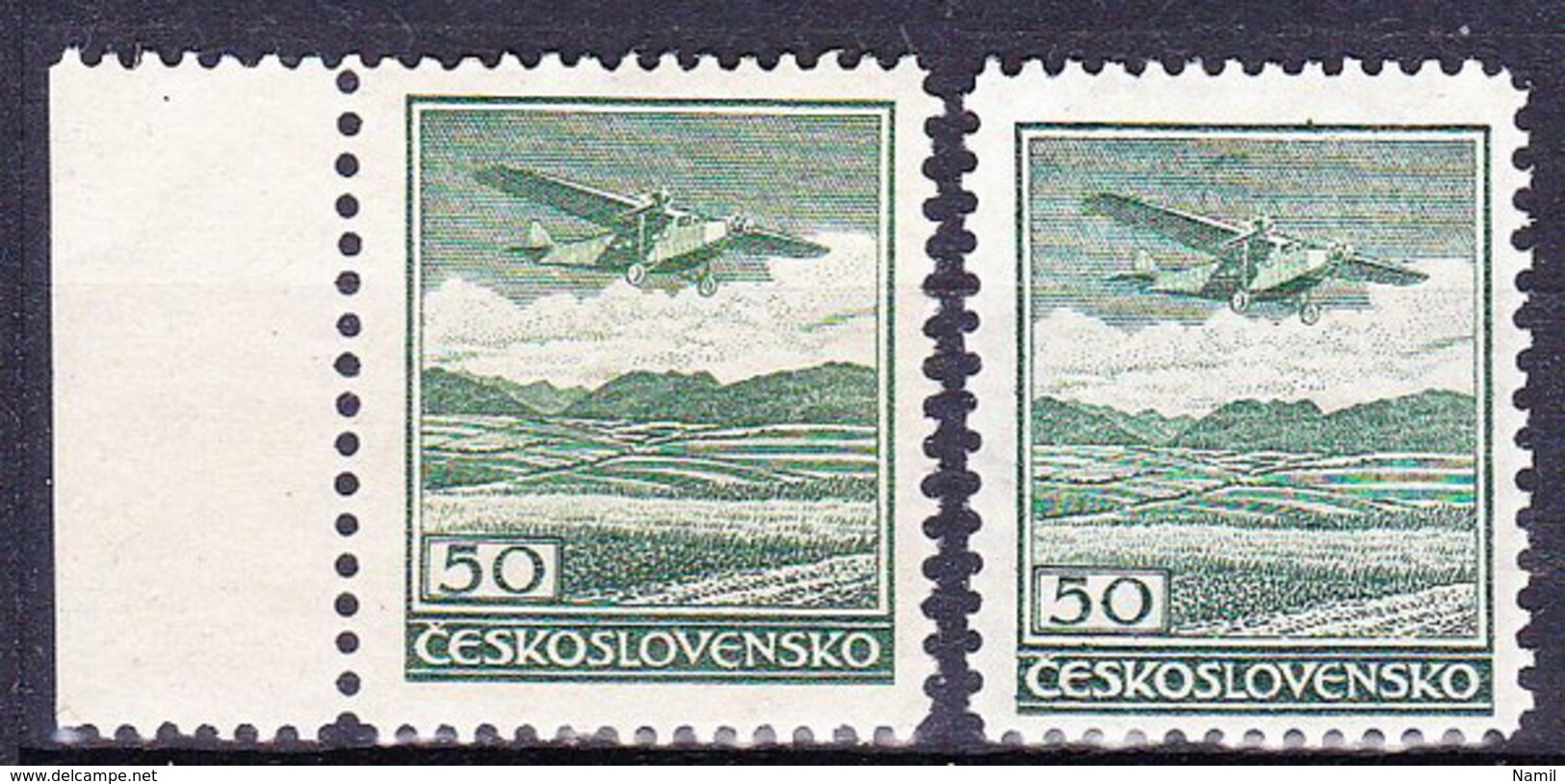 ** Tchécoslovaquie 1930 Mi 303 (Yv PA 10), (MNH) Type I+II, - Neufs