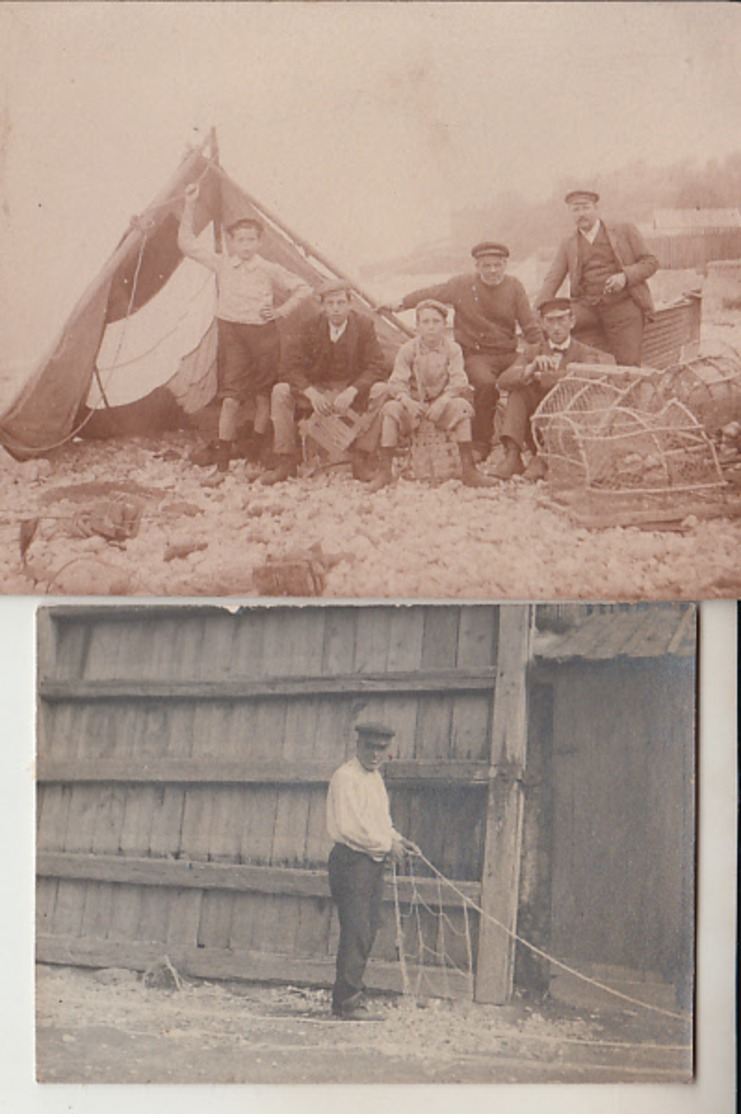 Peche  -   2 Photos  Du Travail Des Pêcheurs ( Certainement  LE HAVRE ) - Profesiones