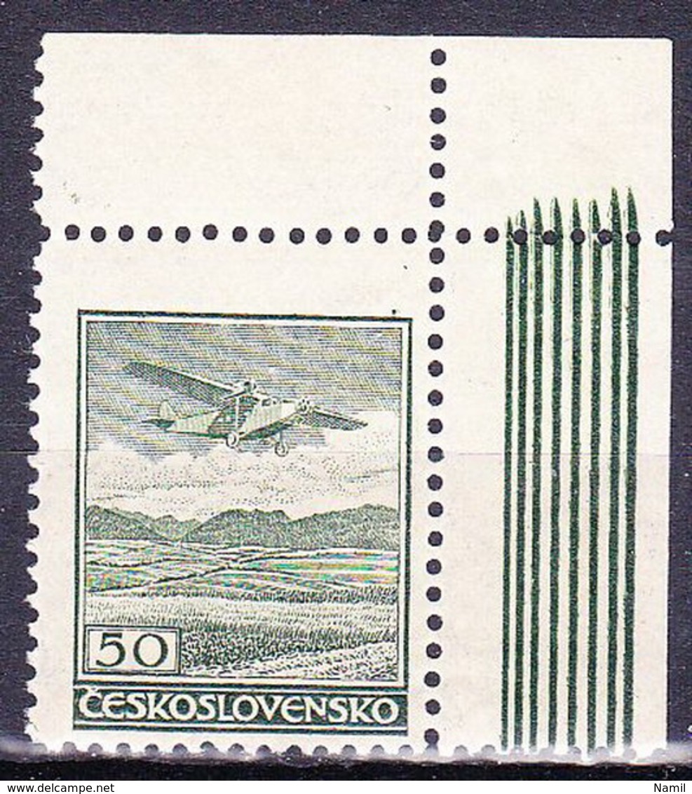 * Tchécoslovaquie 1930 Mi 303 (Yv PA 10), (MH) Type I, Trace De Charniere - Ungebraucht