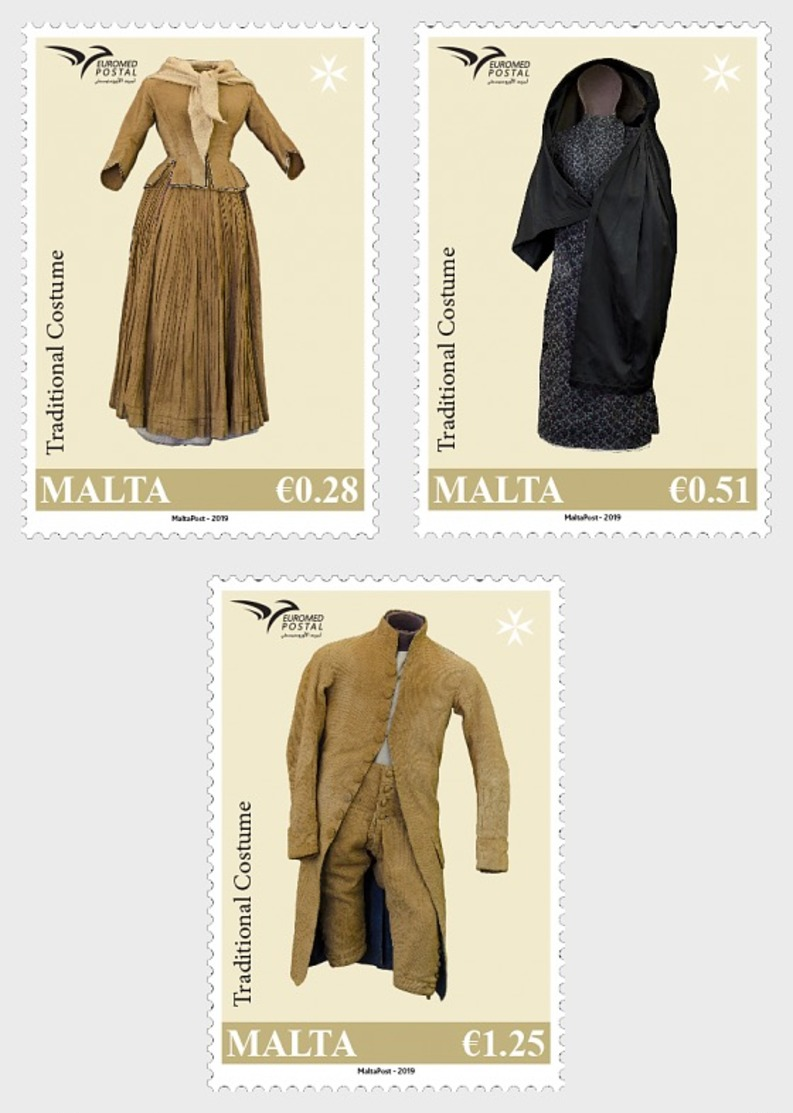 H01 Malta 2019 Euromed Postal - 'Traditional Costumes' MNH Postfrisch - Malte (Ordre De)