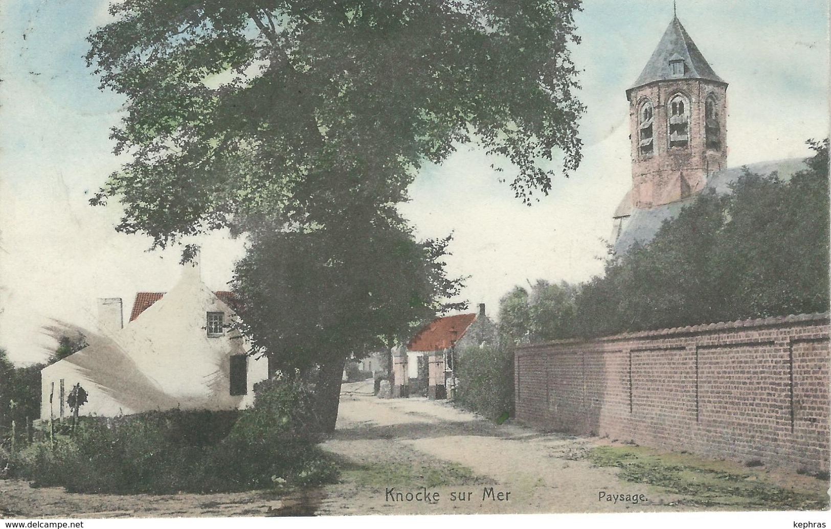 KNOCKE - KNOKKE : Panorama - RARE VARIANTE COLORISEE - Cachet De La Poste 1907 - Knokke