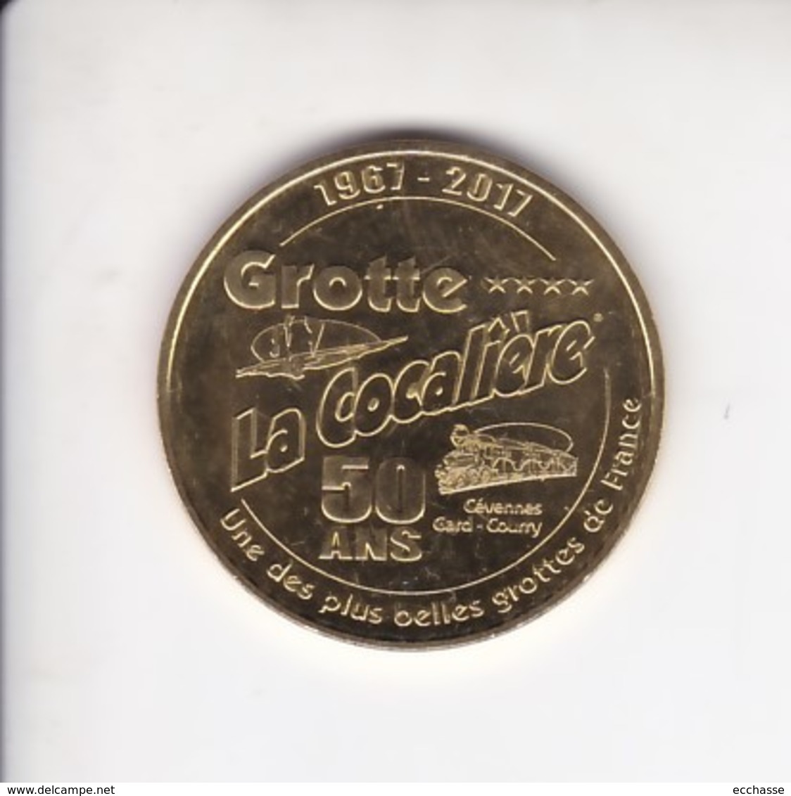 Jeton Médaille Monnaie De Paris MDp Grotte La Cocalière 50 Ans - 2017