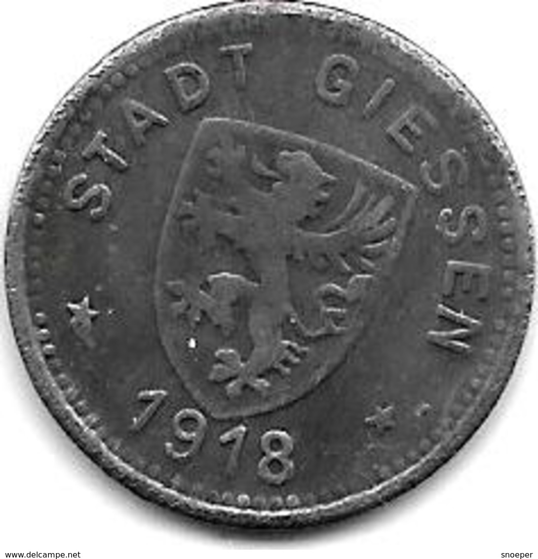Notgeld Giessen 10 Pfennig  1918 Fe 4853.3 - Autres & Non Classés