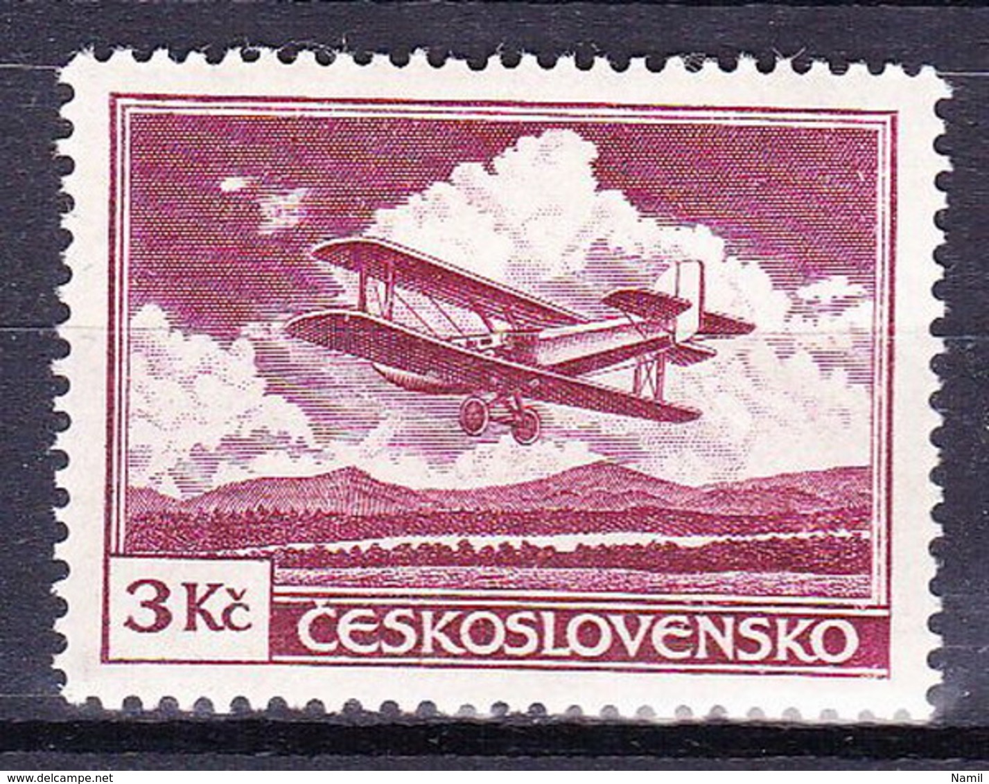 * Tchécoslovaquie 1930 Mi 306 (Yv PA 13), (MH) Type II, Trace De Charniere - Unused Stamps