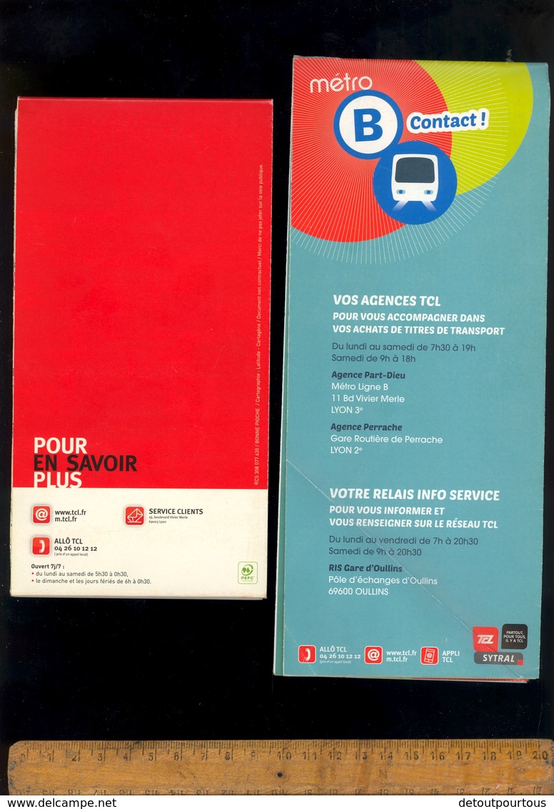 Carte Plan Metro Tram Bus TCL SYTRAL Lyon + Nouvelle Ligne Oullins 11 Decembre 2013 - Otros & Sin Clasificación