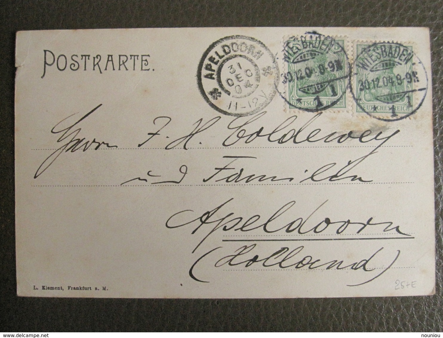 Postkarte 1904 - Wiesbaden - Villa Violetta - Villa Monbijou - Frau Joey Werner - Wiesbaden