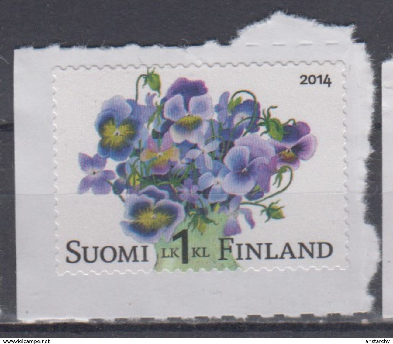 FINLAND 2014 BUNCH OF VIOLAS FLOWER - Unused Stamps