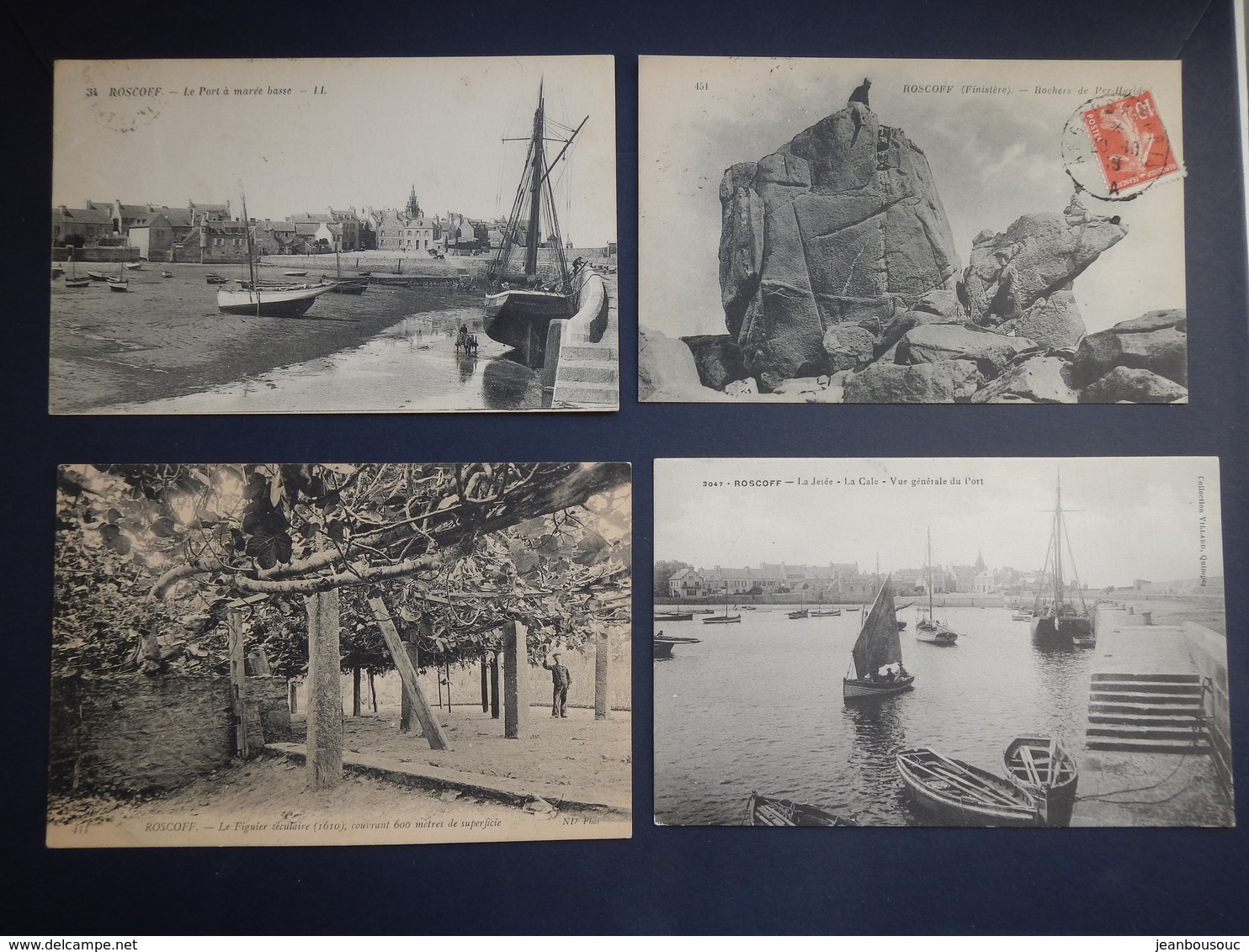 LOT E 4 CARTES POSTALES DE ROSCOFF - Roscoff