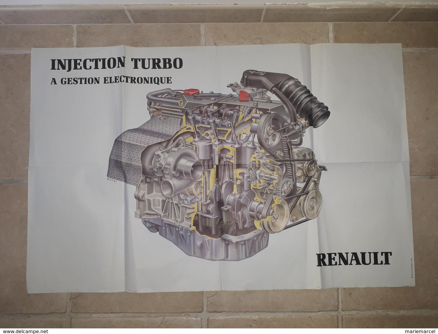 MOTEUR RENAULT  INJECTION TURBO GESTION ELECTRONIQUE. - Posters