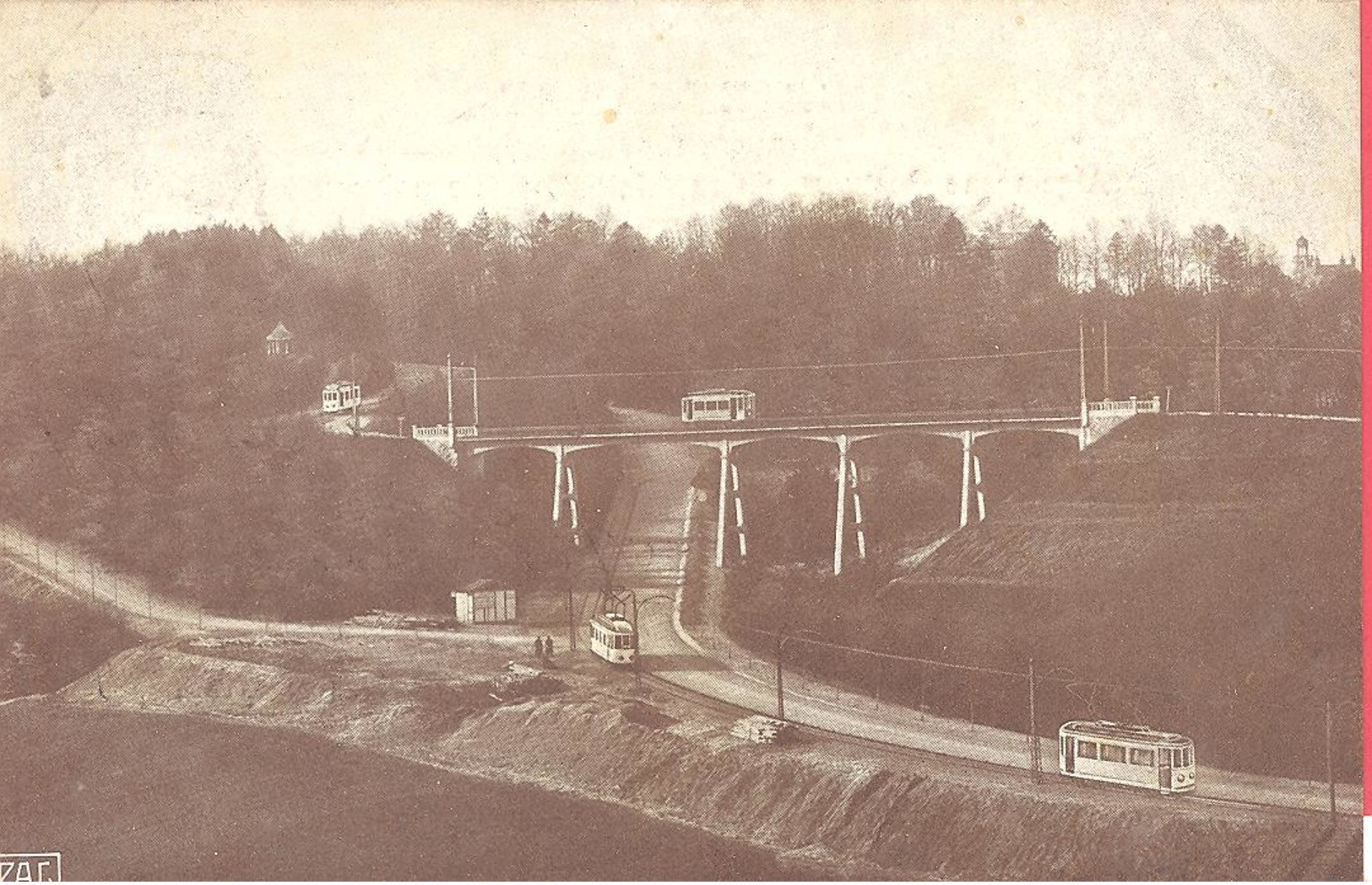 BERG En DAL  Trambrug Van Den Musschenberg Gezien  Mit Tram  Um 1910  Mooi Nederland Villapark - Tramways