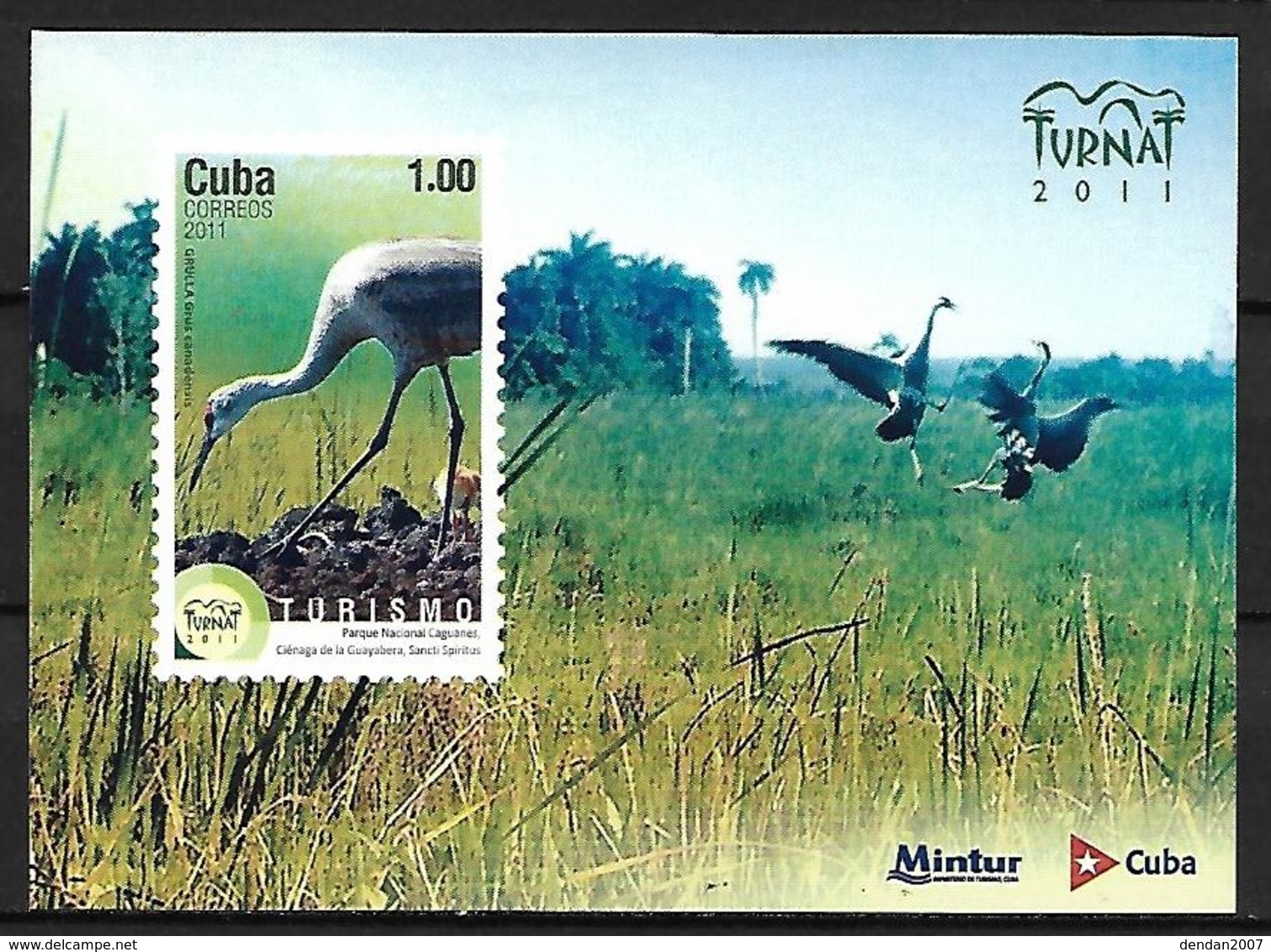 CUBA - MNH - 2011 -       Sandhill Crane    Antigone Canadensis - Grues Et Gruiformes