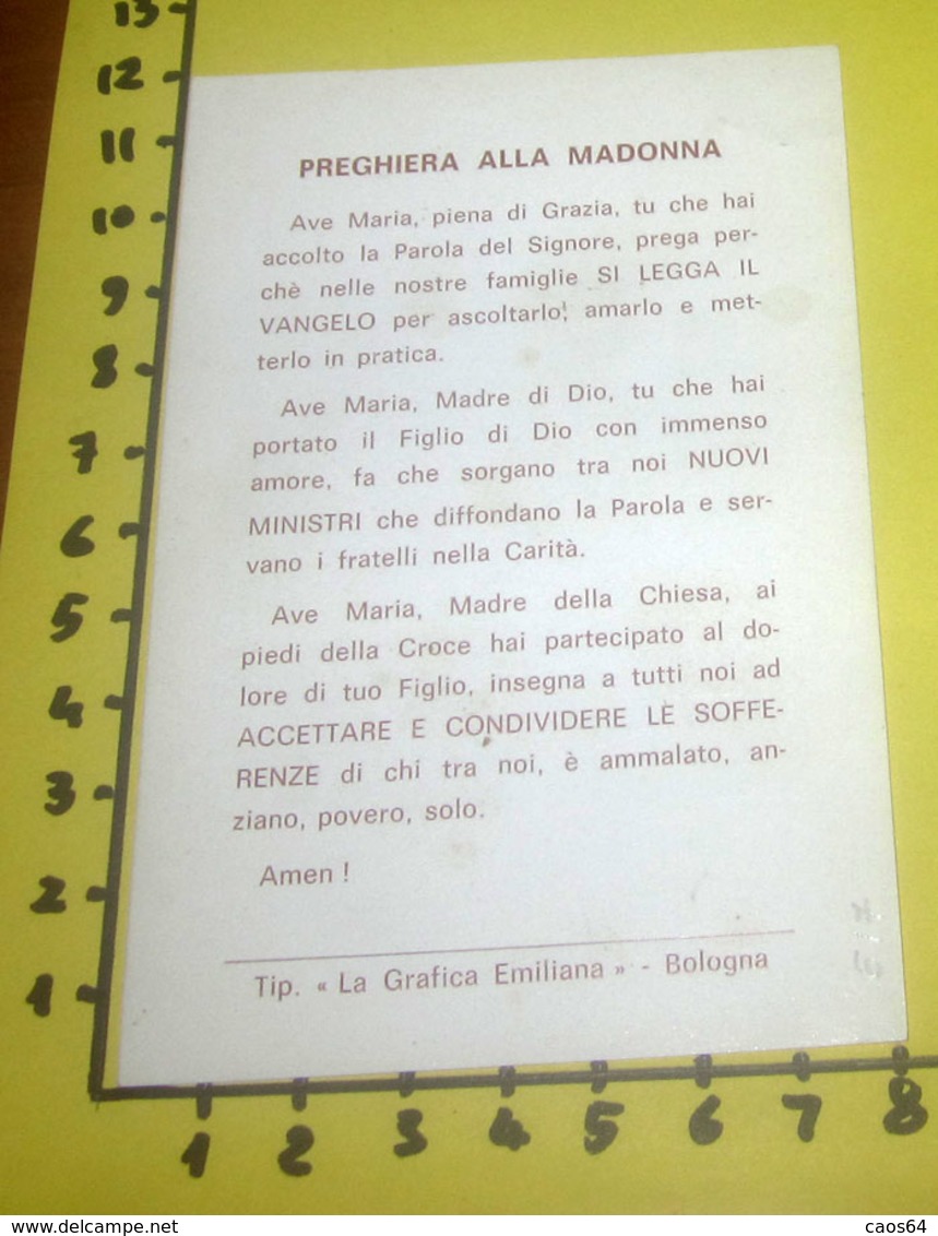 Beata Vergine Della Cintura Venerata San Lorenzo Del Farneto (S. Lazzaro Di Savena)  SANTINO Tip. Grafica Emiliana - Santini