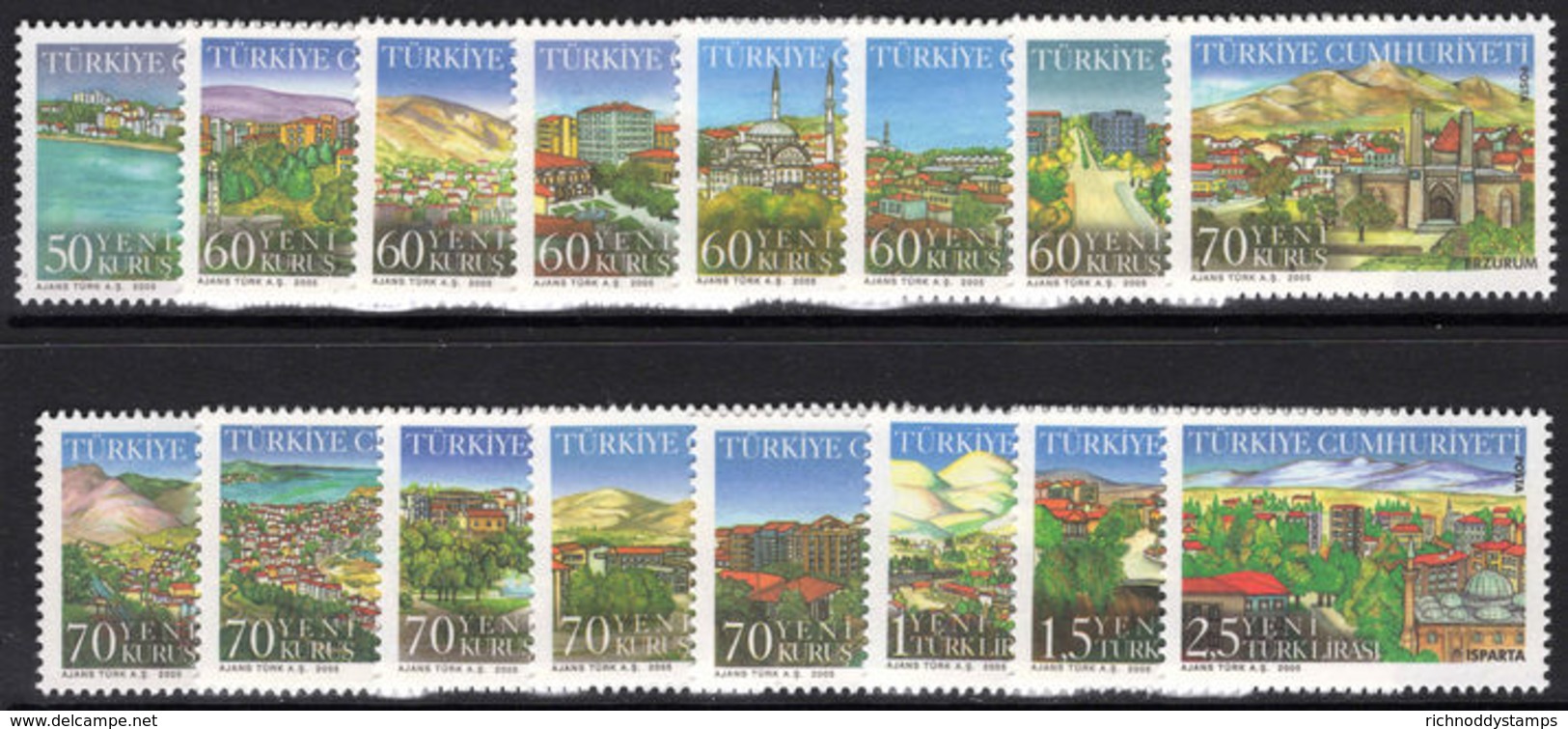 Turkey 2005 Provinces Unmounted Mint. - Unused Stamps