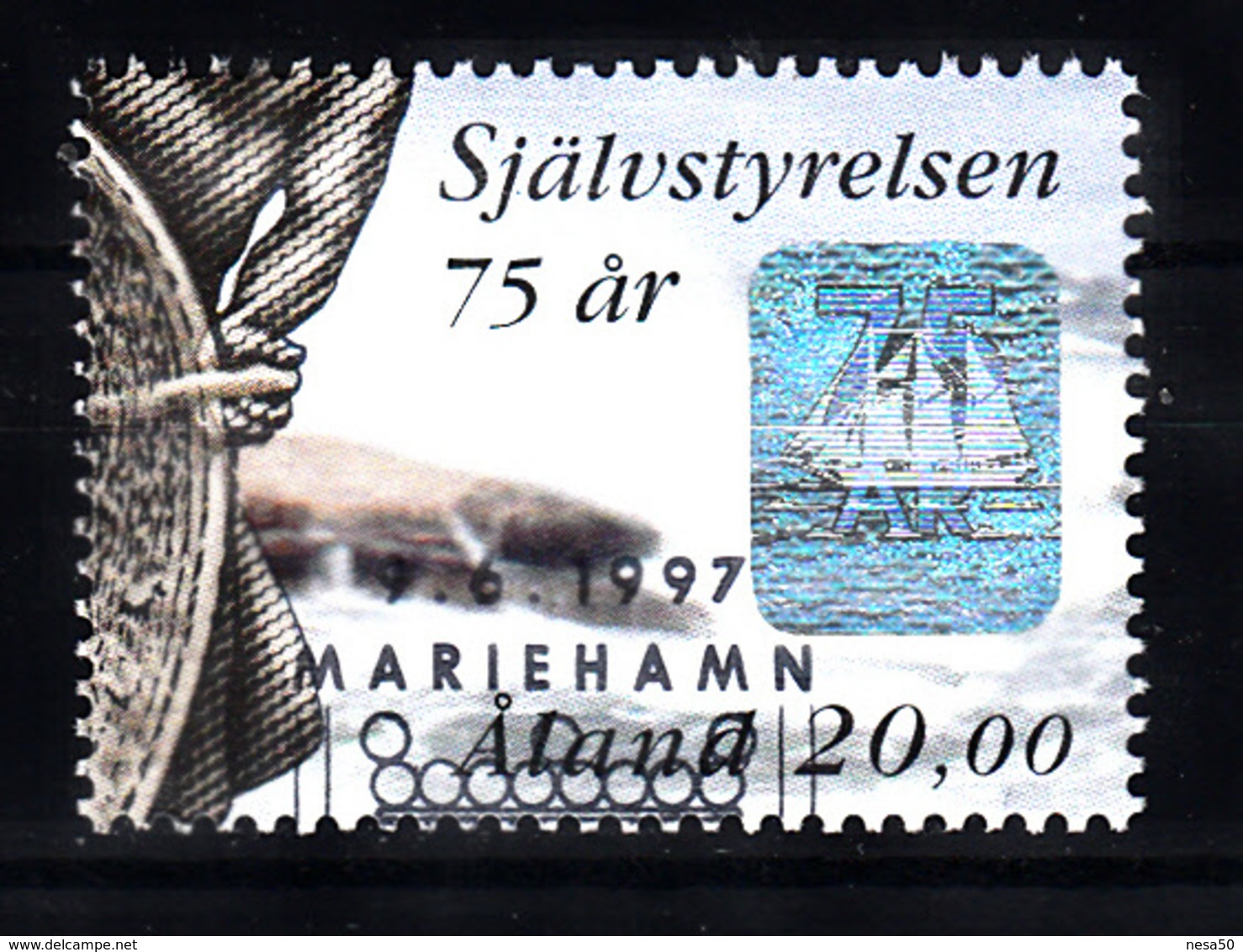 Aland 1997 Mi Nr 130, Matti Haupt; Hologram: - Aland