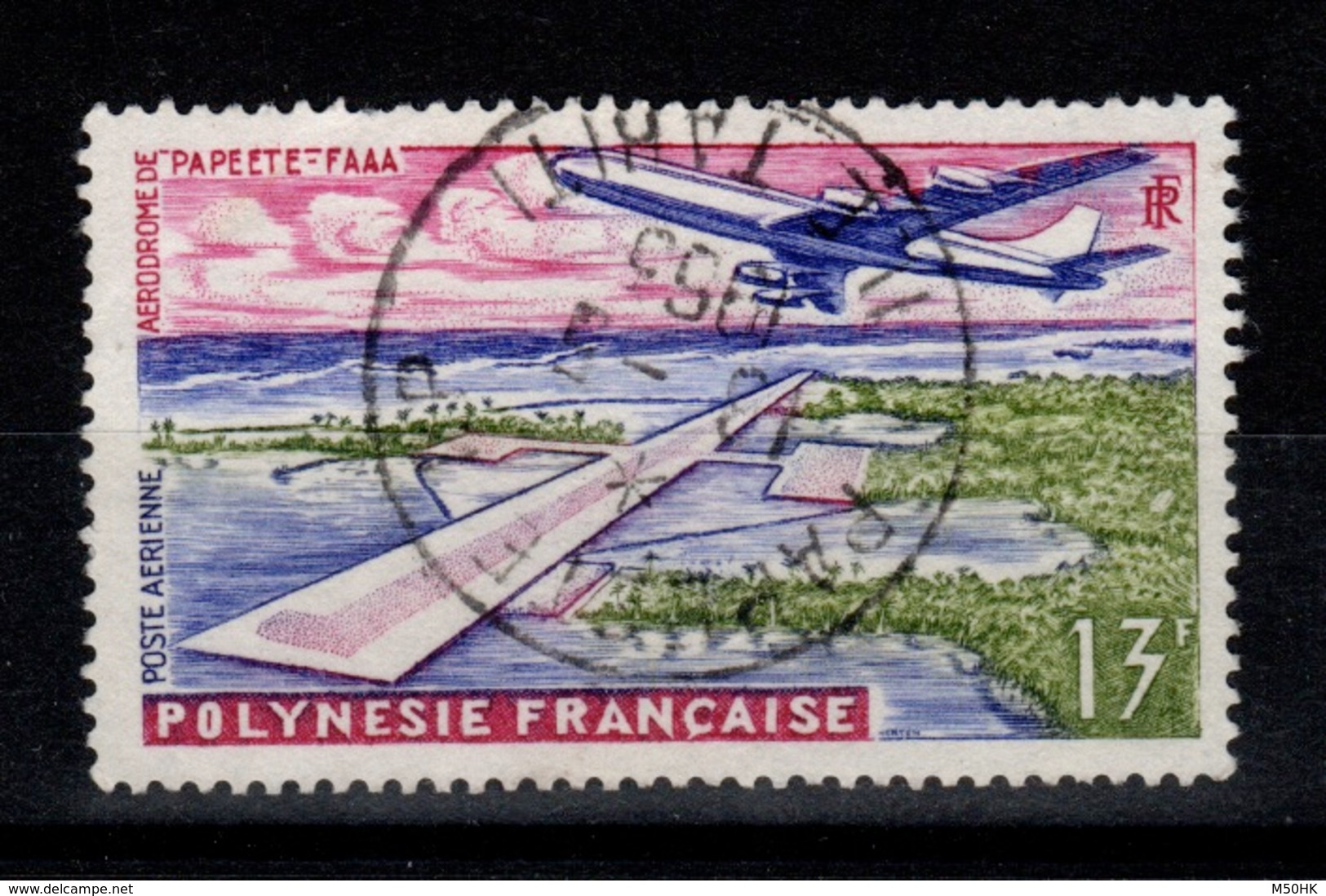 YV PA 5 Aeroport Faaa Oblitere Plein Centre Cote 2,5 Euros - Used Stamps