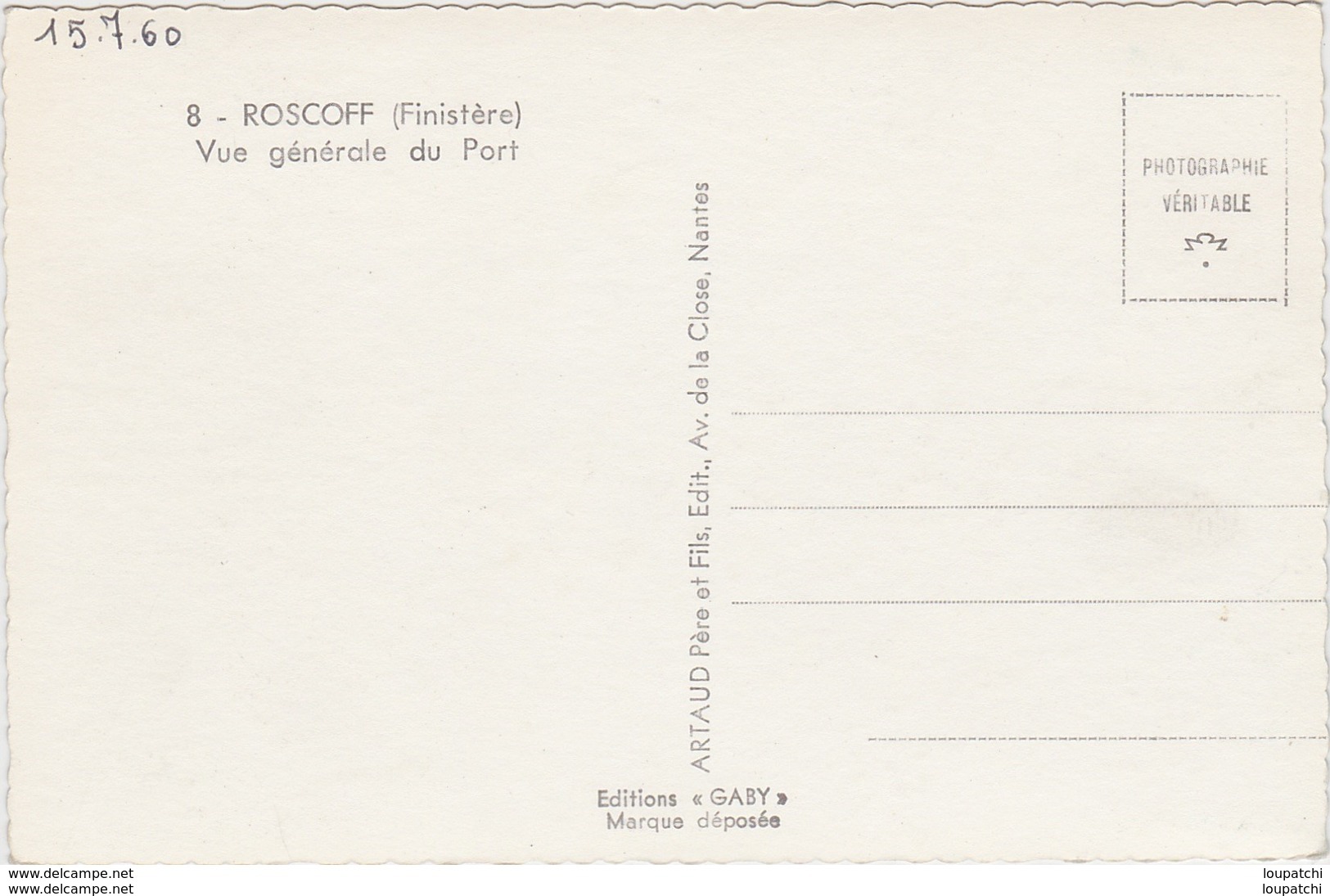 ROSCOFF Vue Générale Du Port - Roscoff