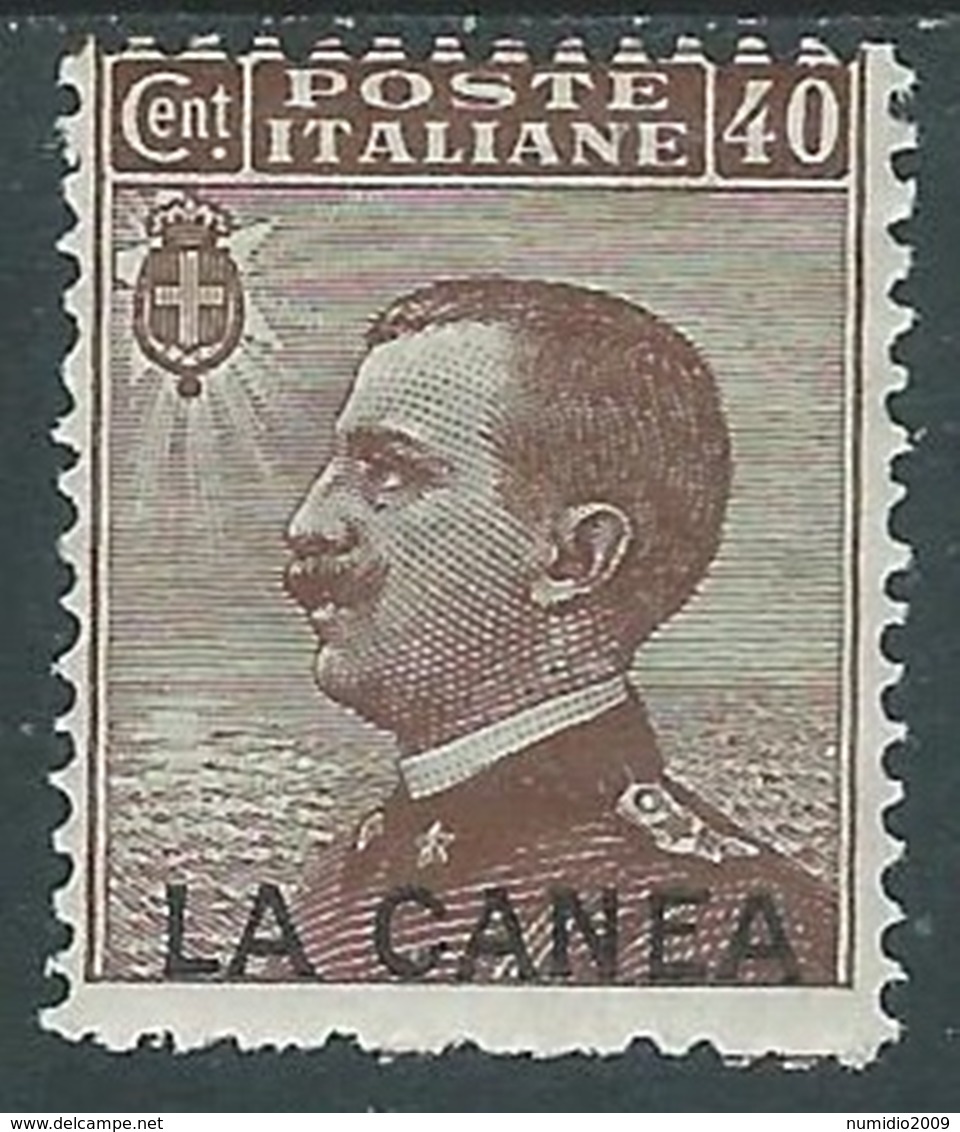 1907-12 LEVANTE LA CANEA EFFIGIE 40 CENT MH * - RA10-6 - La Canea