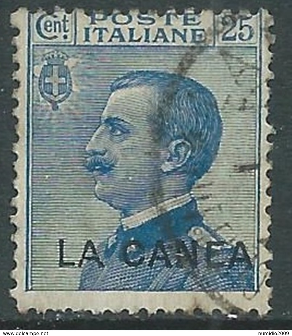 1907-12 LEVANTE LA CANEA USATO EFFIGIE 25 CENT - RA14-6 - La Canea