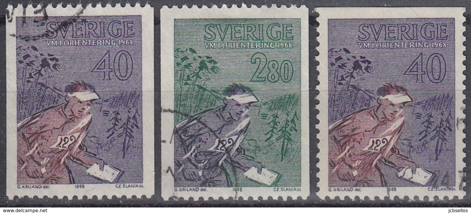 SUECIA 1968 Nº 599/600 + 599a USADO - Usados