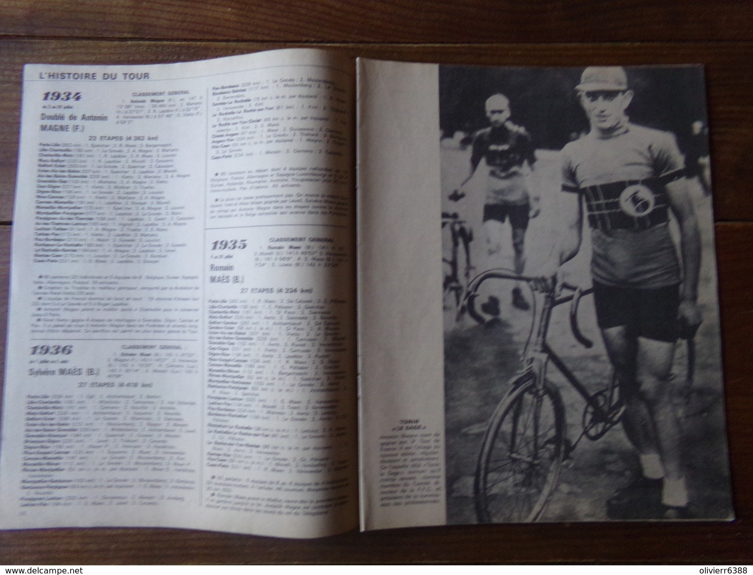 ancien journal l'histoire du tour de france 1903 1970