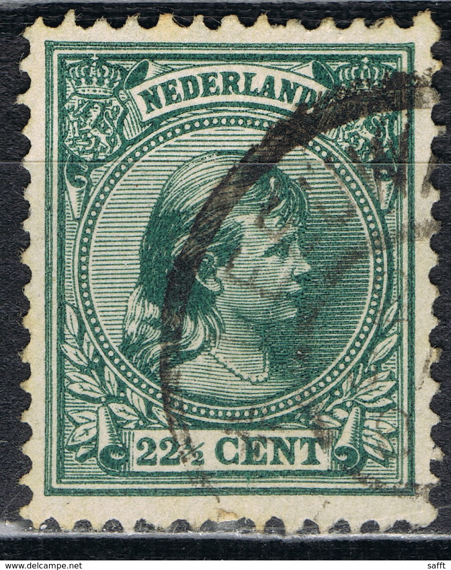 Niederlande 41 B Gestempelt - 22 1/2 Cent Wilhelmina Blaugrün 1894 - Used Stamps