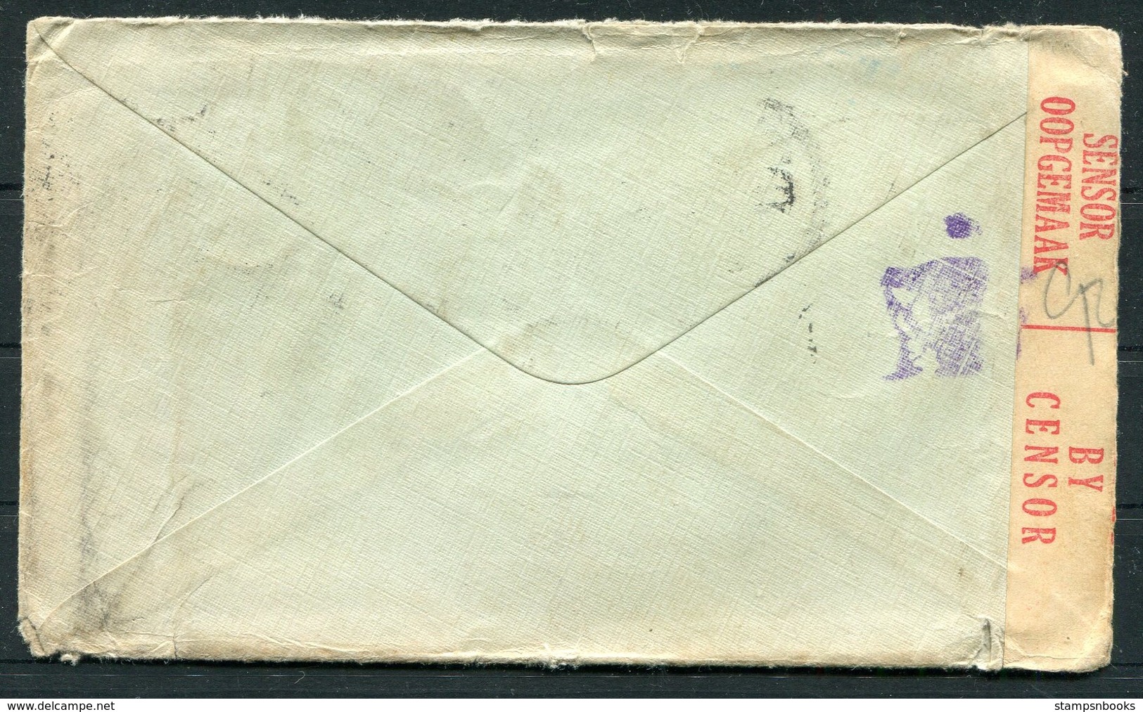 1945 South Africa Johannesburg 7/- Airmail Rate Censor Cover - Air Force, Miami Florida USA - Covers & Documents